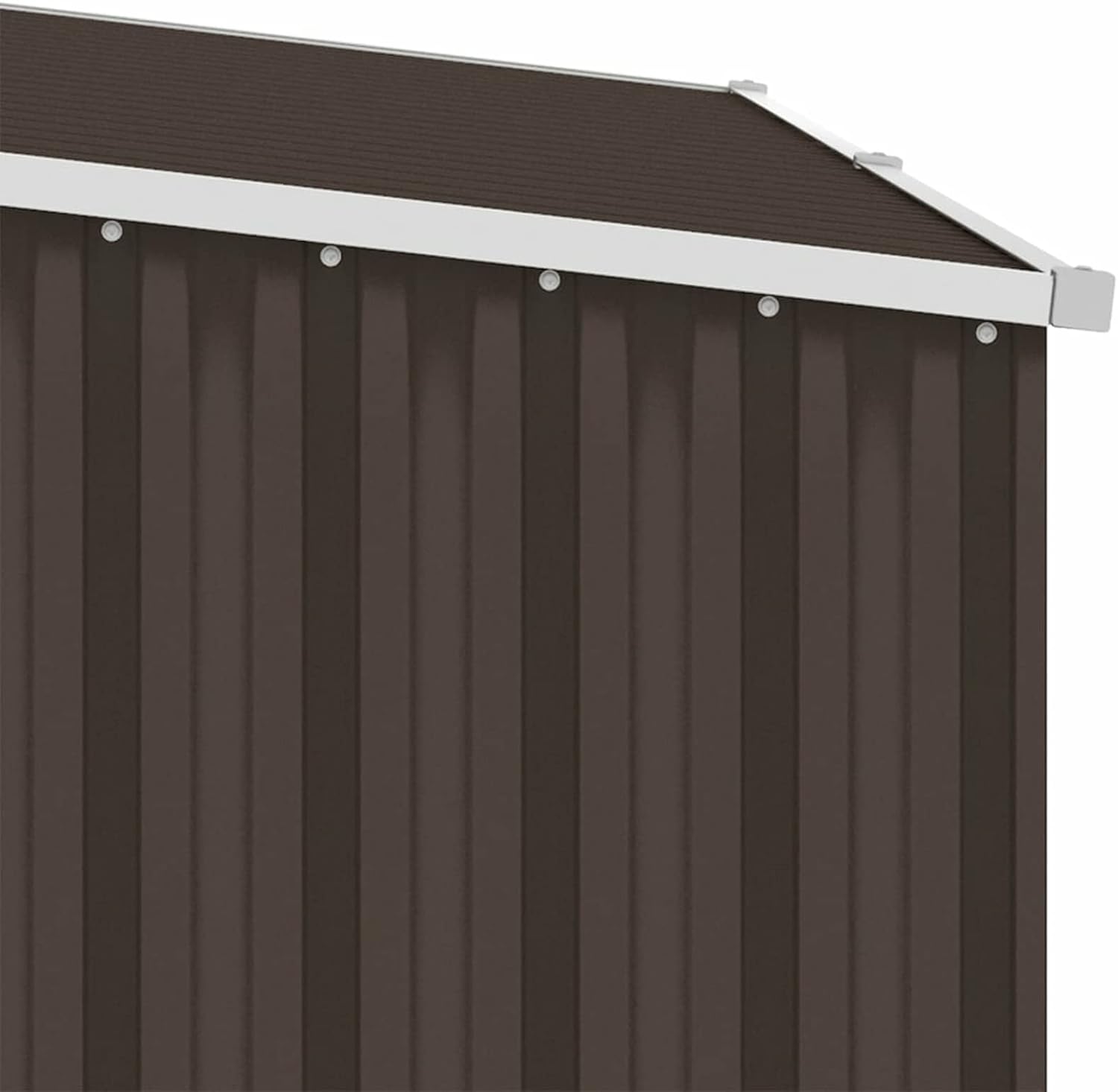 Abri à bois de jardin – 245x98x159 cm – acier galvanisé marron – grande capacité