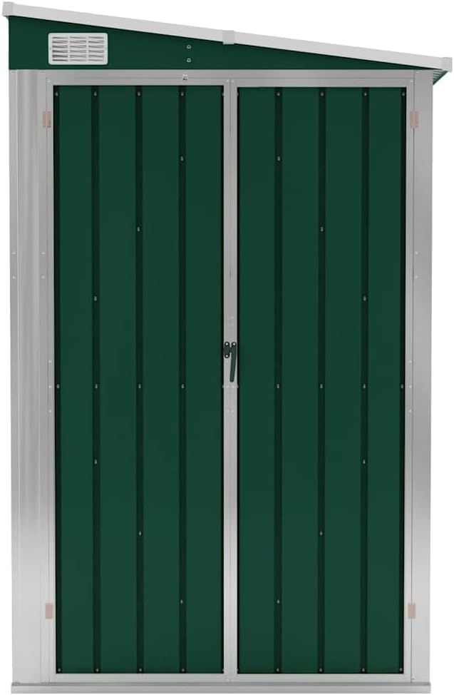 jardinite Abri de Jardin Mural Vert 118x382x178 cm Acier galvanisé,Structures extérieures, Cabanes & abris de Jardin,316229