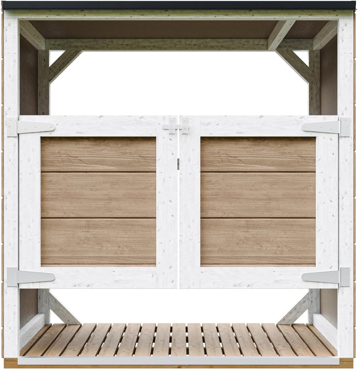 Abri de Jardin pour poubelles, Cache Poubelle extérieur 2x240L – Coffre de Rangement Exterieur, Armoire de Jardin, cabane de Jardin Exterieur – jardinite M980A-TERRA Brown