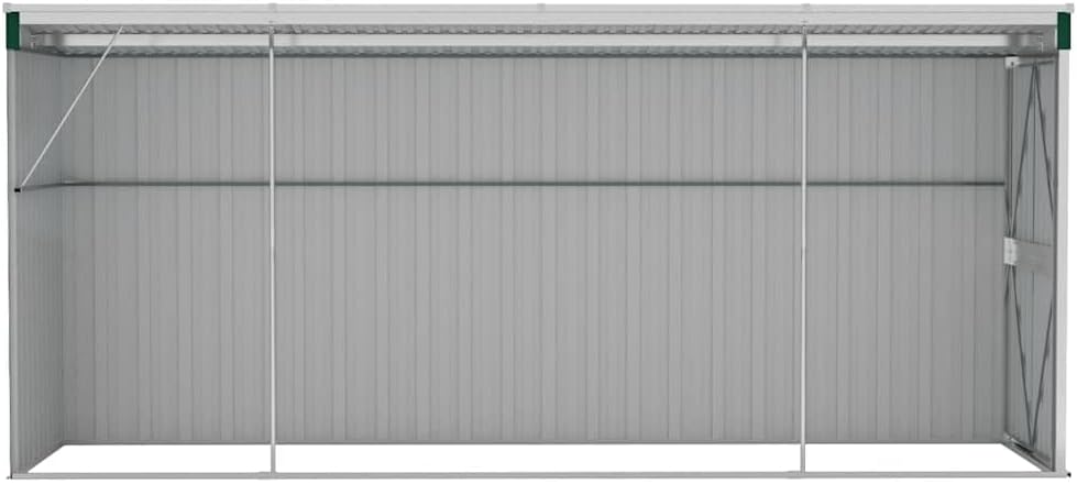 jardinite Abri de Jardin Mural Vert 118x382x178 cm Acier galvanisé,Structures extérieures, Cabanes & abris de Jardin,316229