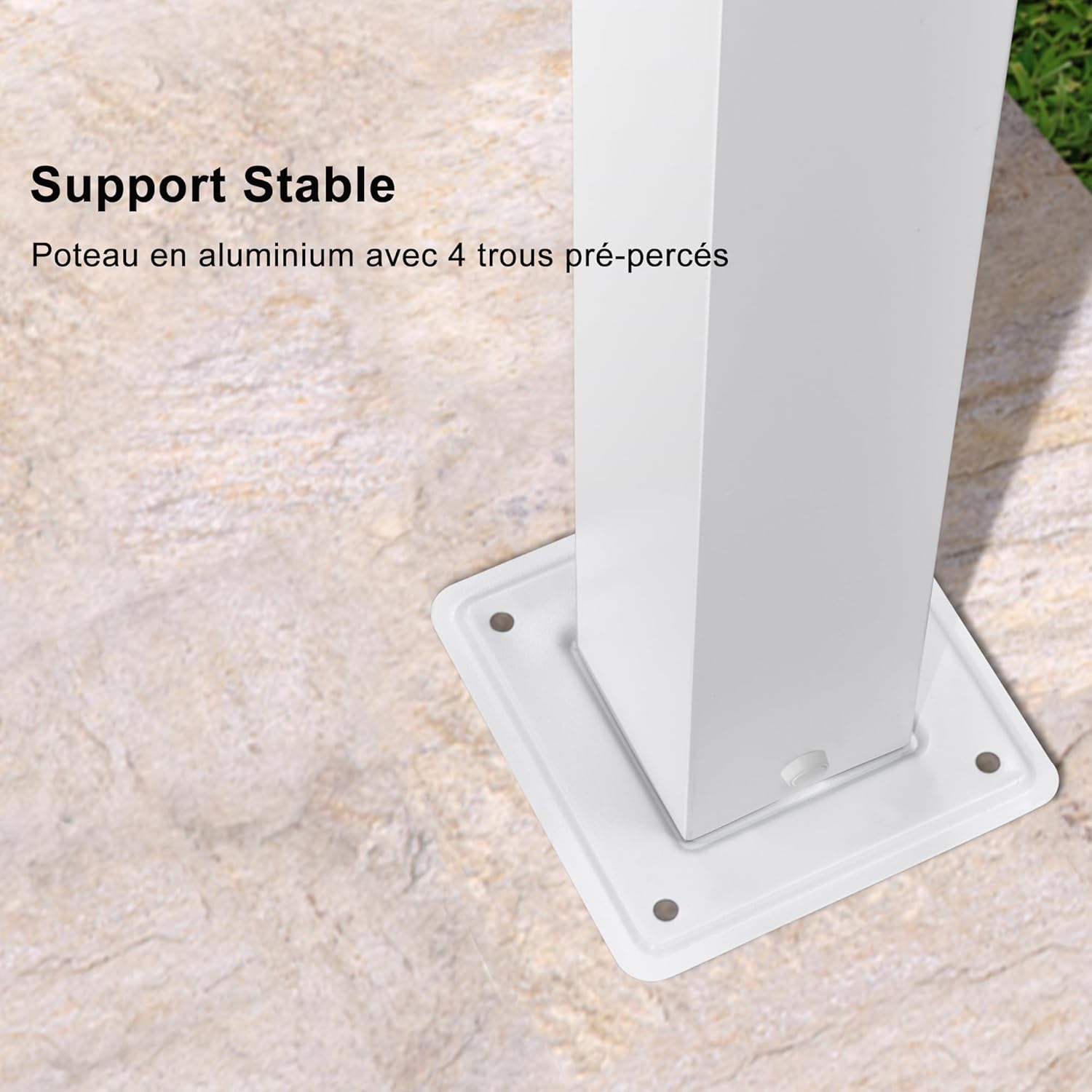 jardinite - Pergola aluminium - 4x3m - éclairage intégré, toit kaki
