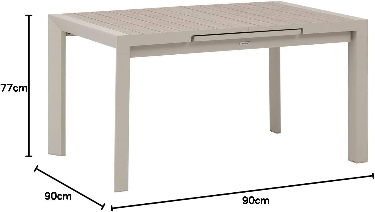 jardinite - Evasion - 8 places extensible - aluminium effet bois