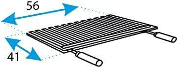 jardinite - Barbecue inox avec grille fer - 71406