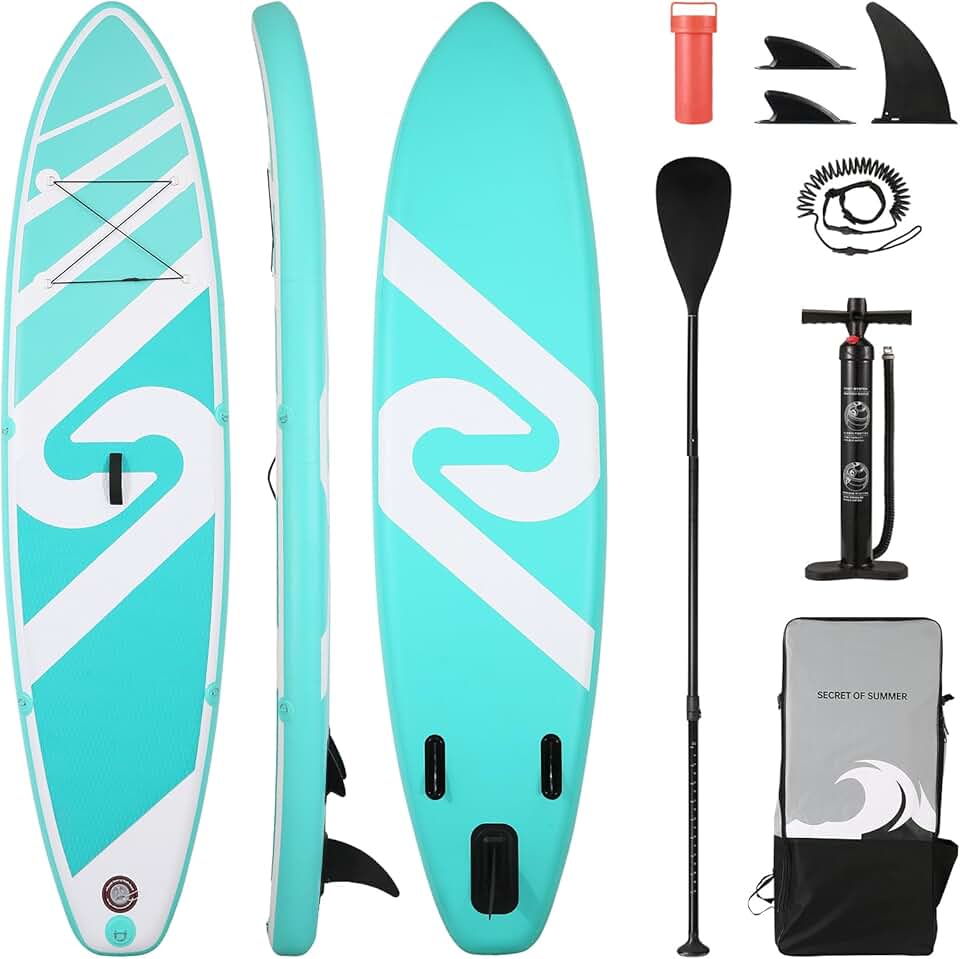 Planche à pagaie gonflable - 304,8x76,2x15,2 cm - accessoires premium