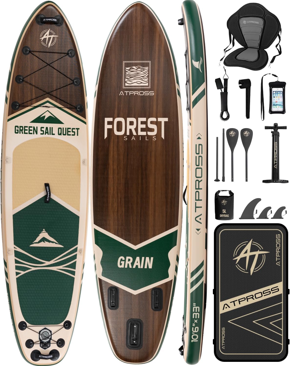 Stand Up Paddle Gonflable Adulte avec Siège Kayak & Accessoires, 320x84cm Planche de Sup Extra Large pour 2 Personnes, Charge 200kg, Kayak Gonflable 2 Places Stable et Antidérapant pour Surf