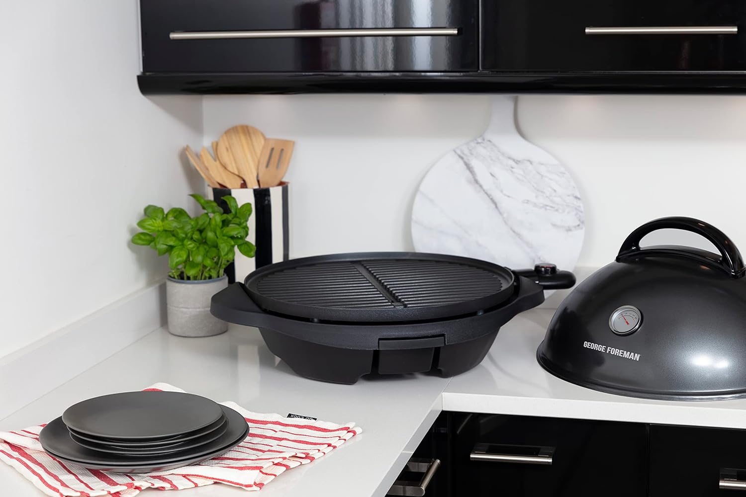 jardinite - Barbecue 2 en 1 - 44,5cm - Électrique, grill avec bac à graisse, 2400W, 22460-56