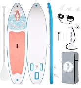 jardinite Paddle Gonflable Adulte, Planche de Stand Up Paddle Gonflable Sup Paddle Board Gonf...