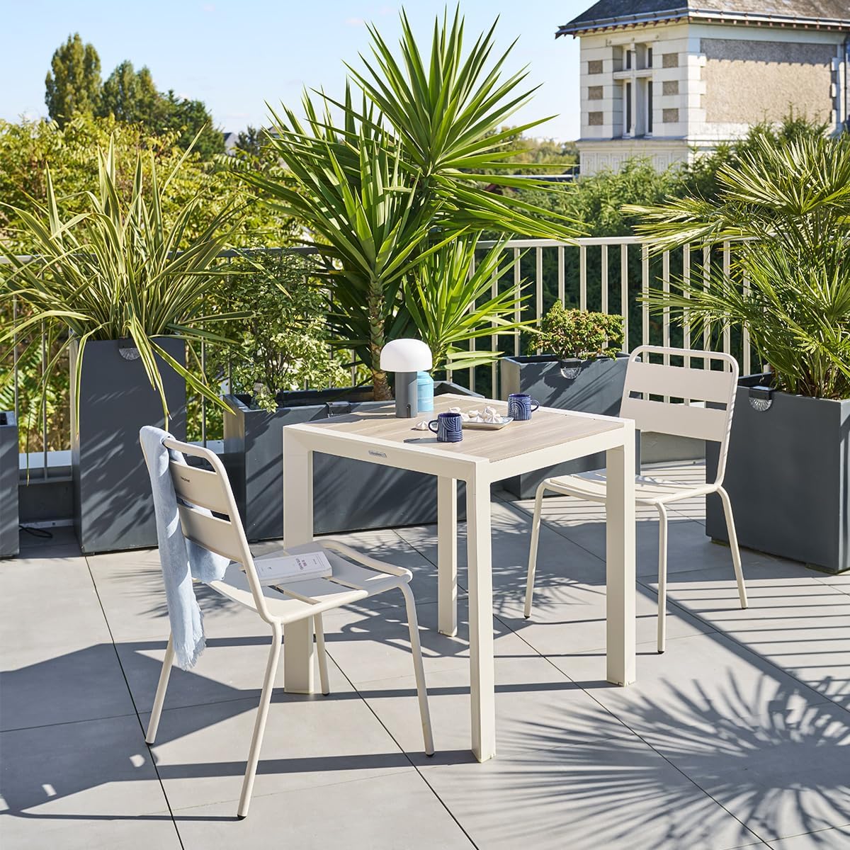 jardinite - Evasion Argile - 2 places - aluminium époxy lattes bois