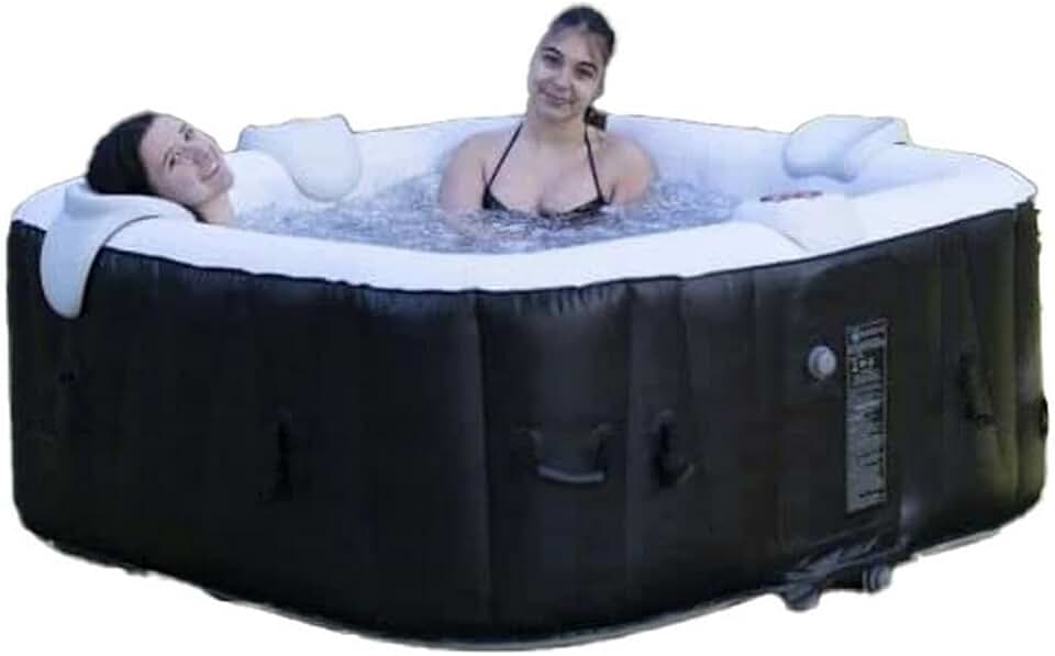 jardinite Spa Gonflable Carre lamine 6 Personnes a LED