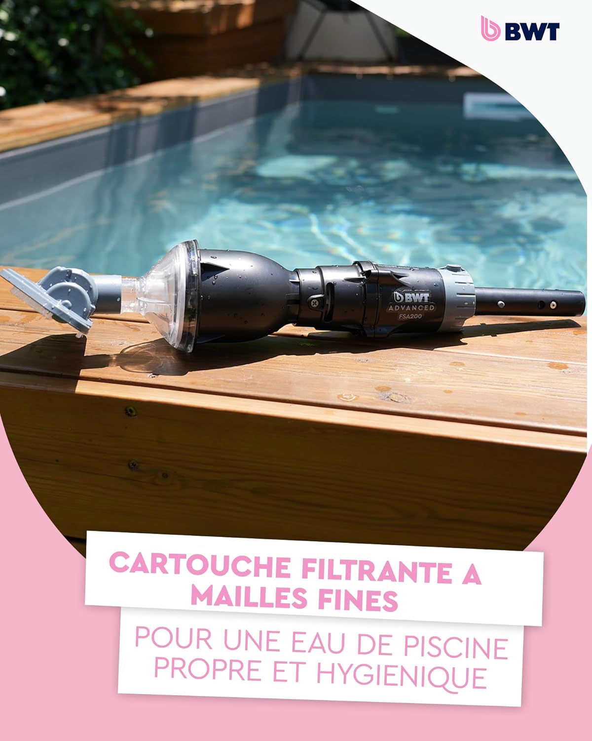 BWT - Robot piscine compact sans fil, sol et parois, grande autonomie, FSA200