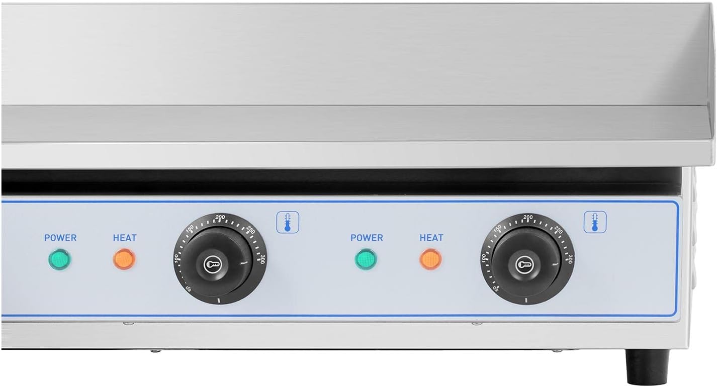 jardinite - Plancha Électrique Double - 73x40cm - 2x2200W INOX Restaurant