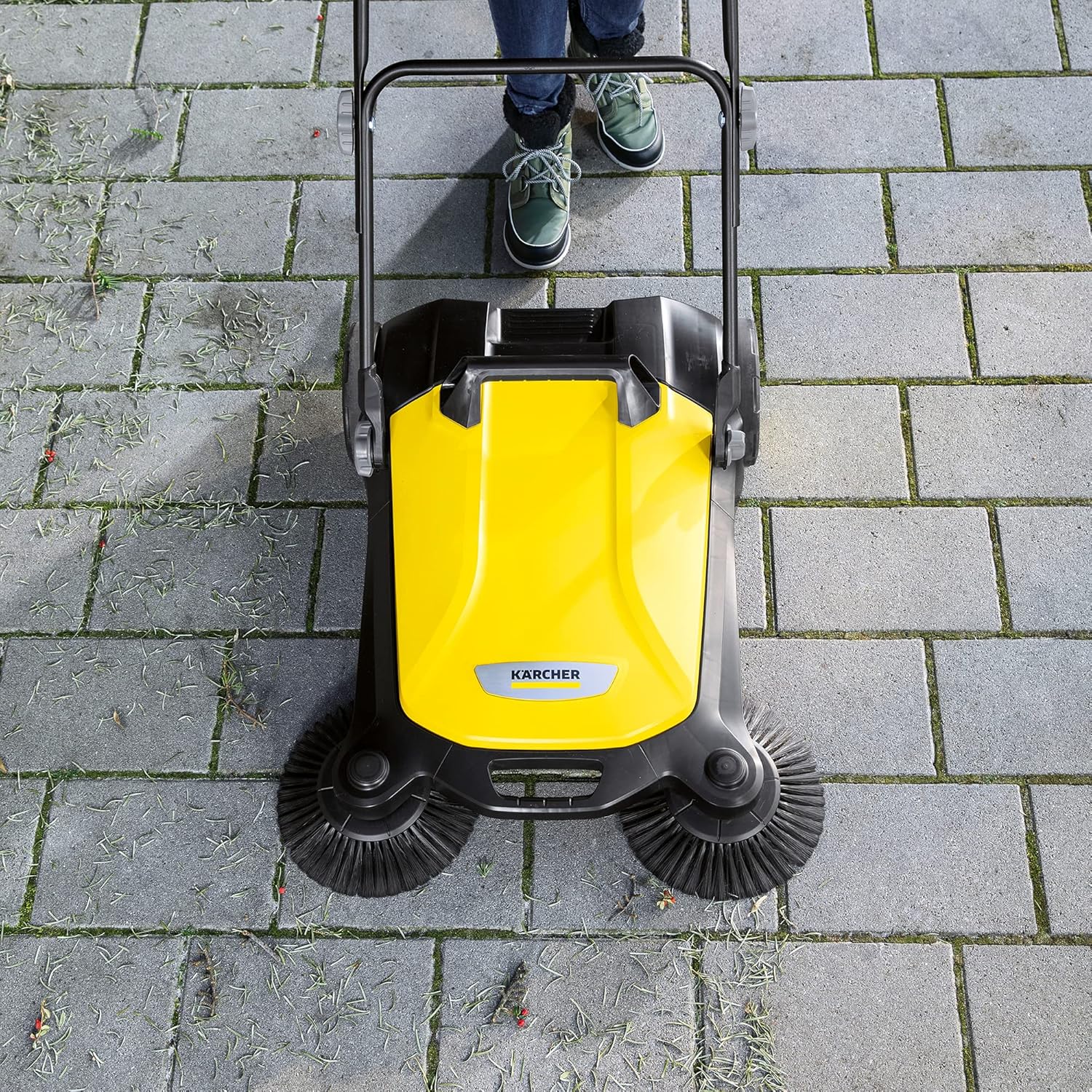 jardinite - S 4 balai mécanique, 68cm, capacité 20L, noir/jaune - 1.766-360.0
