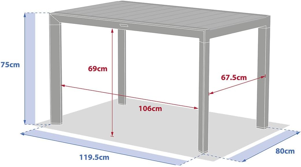 jardinite - Evasion 4 places - aluminium effet bois lin et argile