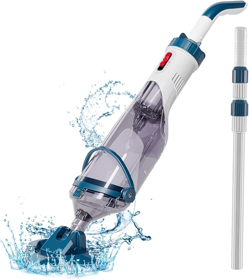 jardinite - Aspirateur de piscine série sans fil - 222cm - 60min autonomie, 4 filtres, 4200L/h