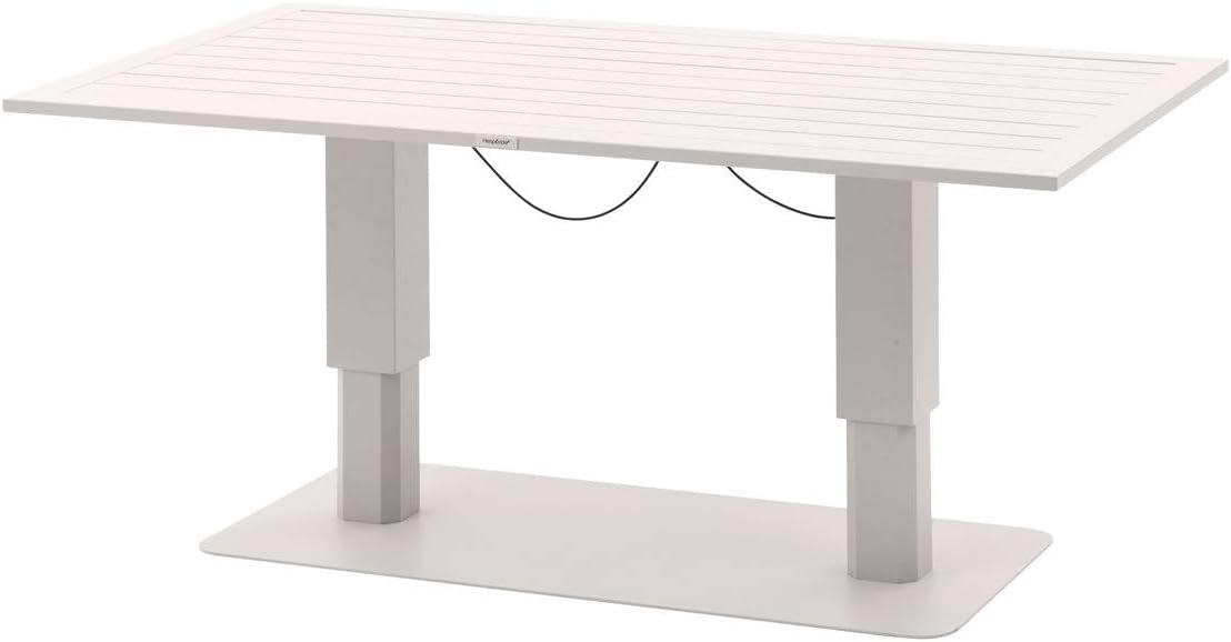 jardinite - Salimia - 150x80 cm - table jardin relevable, alu, 6-8 pers
