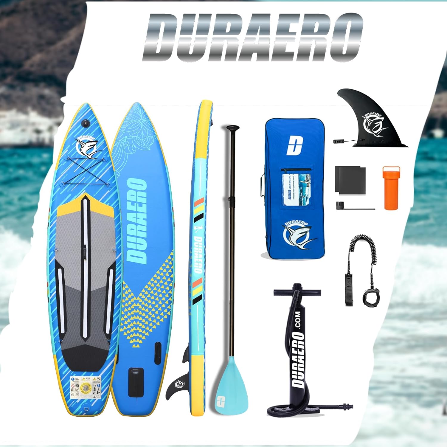 Paddle Gonflable Planche de Stand up Paddle Gonflable, 330 x 76 x 15 cm, jusqu'à 150 kg, Support GO-Pro, Accessoires complets
