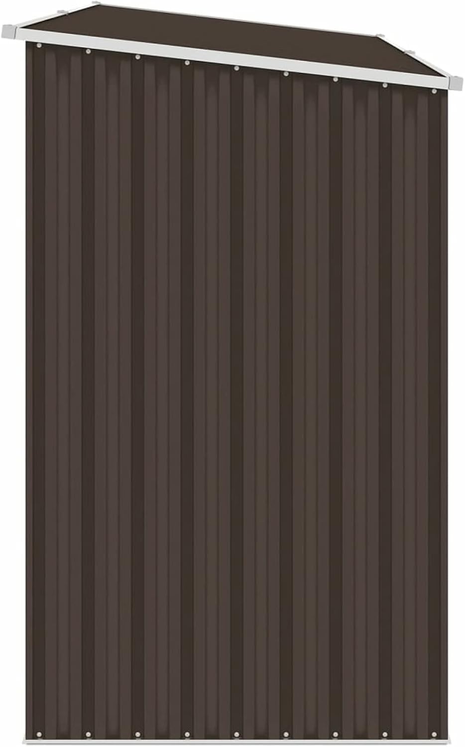 Abri à bois de jardin – 245x98x159 cm – acier galvanisé marron – grande capacité