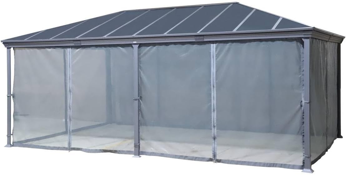 jardinite - Pergola Belize - 3,6x6m - Aluminium et polycarbonate