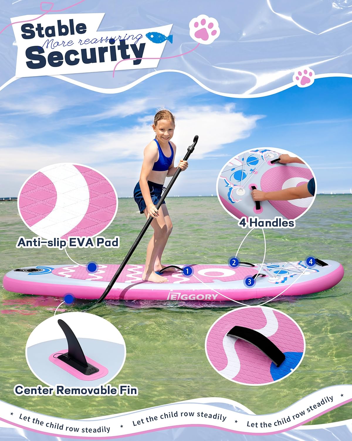 Planche de Paddle Gonflable - kit complet, pompe, sac, sangle