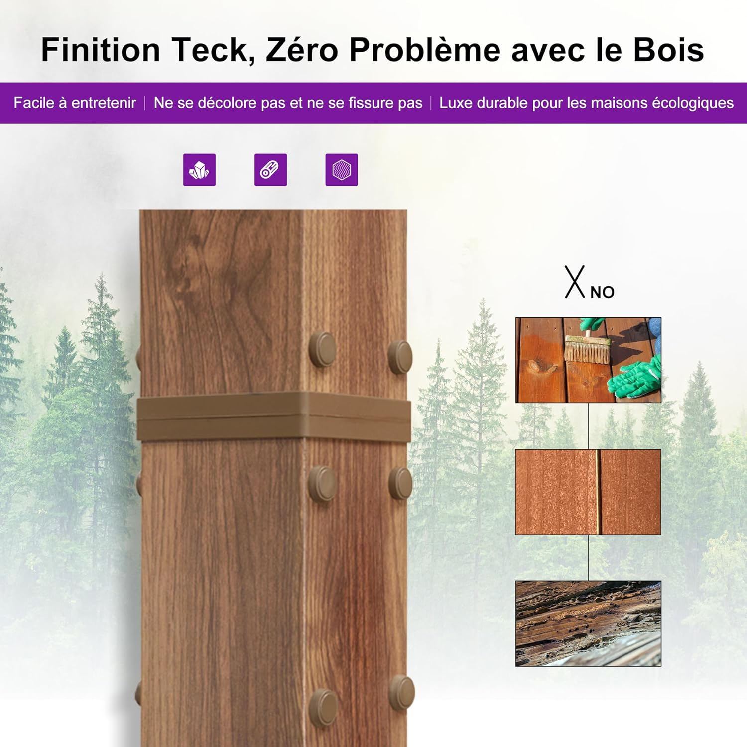 jardinite - Pergola alu finition teck 4x3m - toile rétractable, rideau, kaki