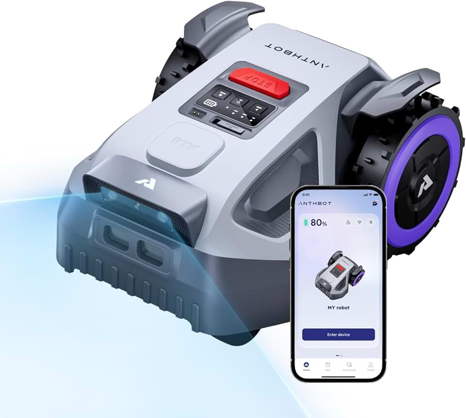 jardinite - Robot tondeuse M9 - 1000 m², 5000 mAh, 4G, IA, NetRTK