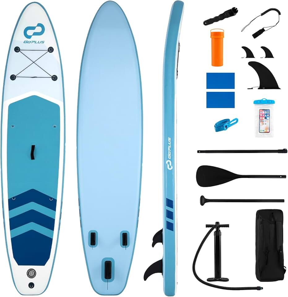 jardinite - Paddle board gonflable - réglable, sac à dos, pompe, sécurité