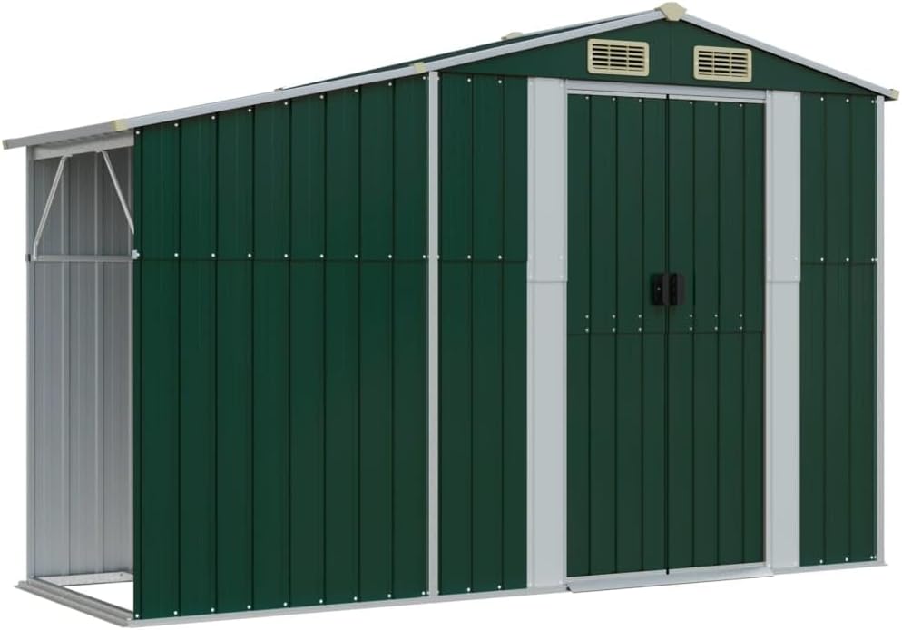 Abri de Jardin en Acier galvanisé, Salles de Stockage de Jardin Extérieures avec Bouches D'aération et Poignées Pratiques pour Ranger Les Outils, Les Ustensile de (277 x 365,5 x 179 cm)