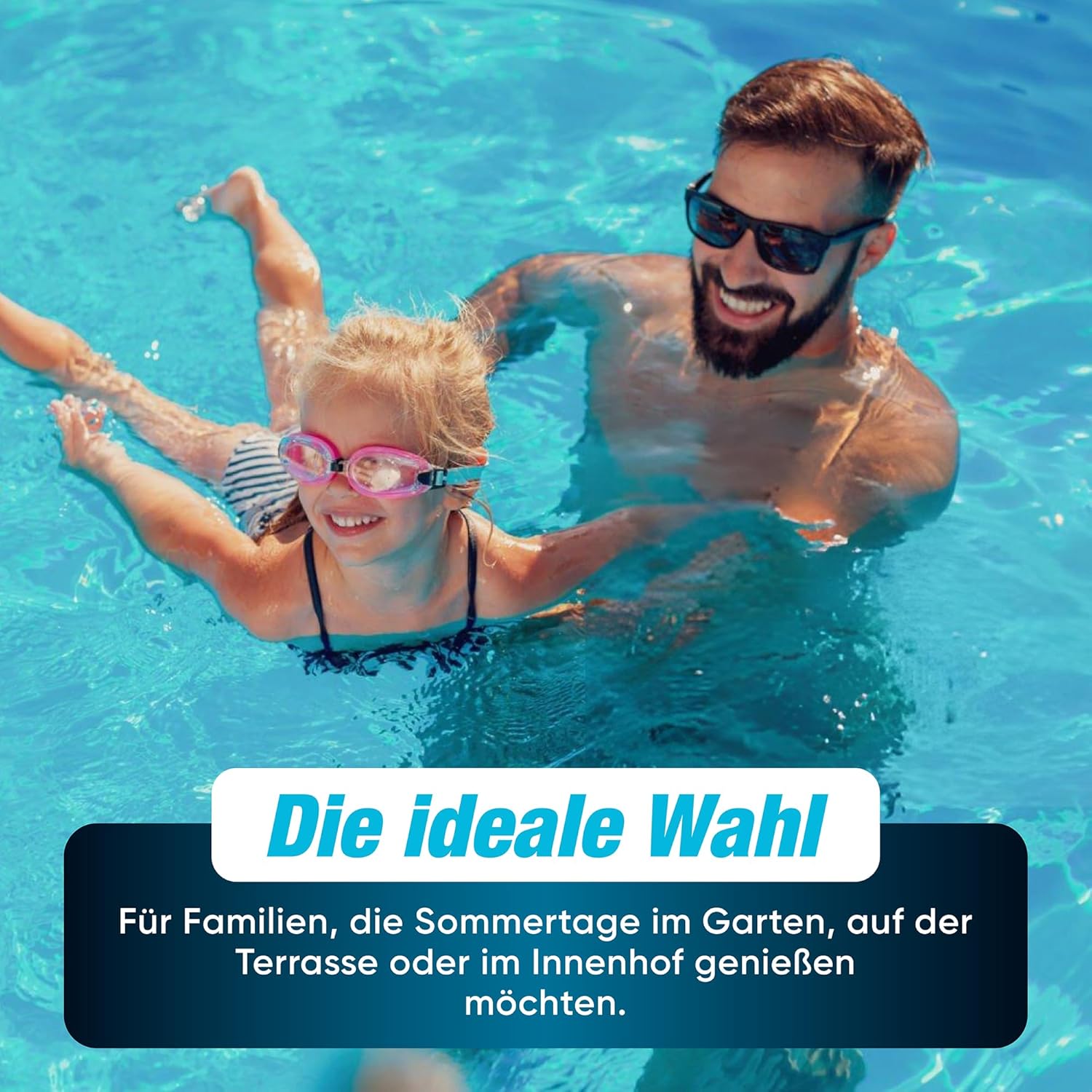Piscine de jardin acier rond 300x76 cm, kit filtration complet