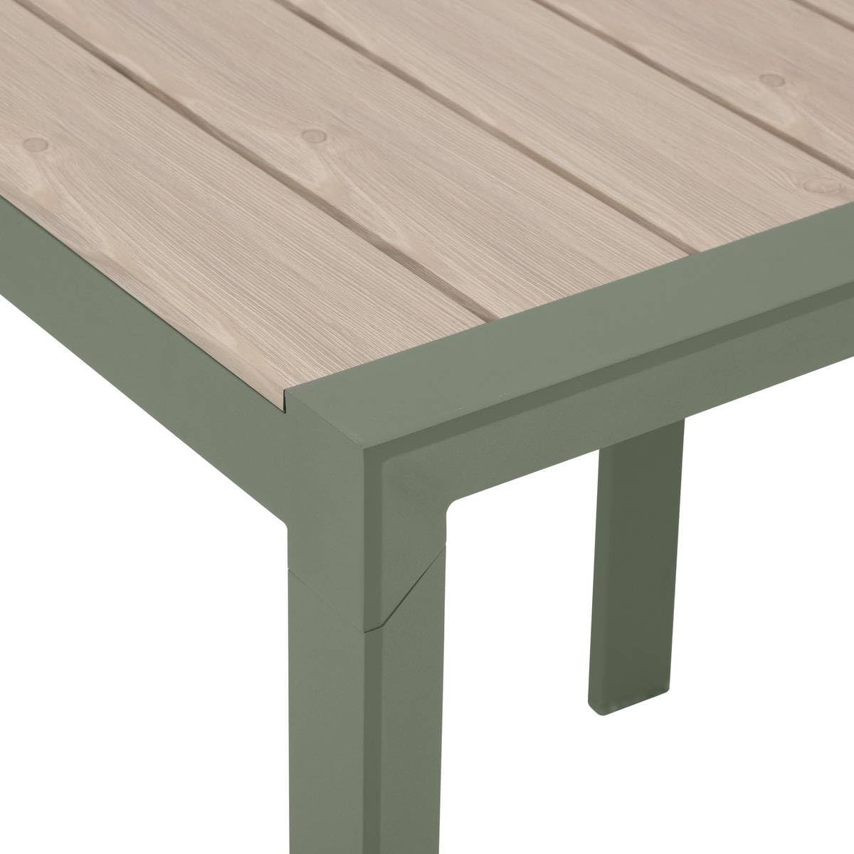jardinite - Evasion 2 places - aluminium, effet bois, Lin/Vert Laurier