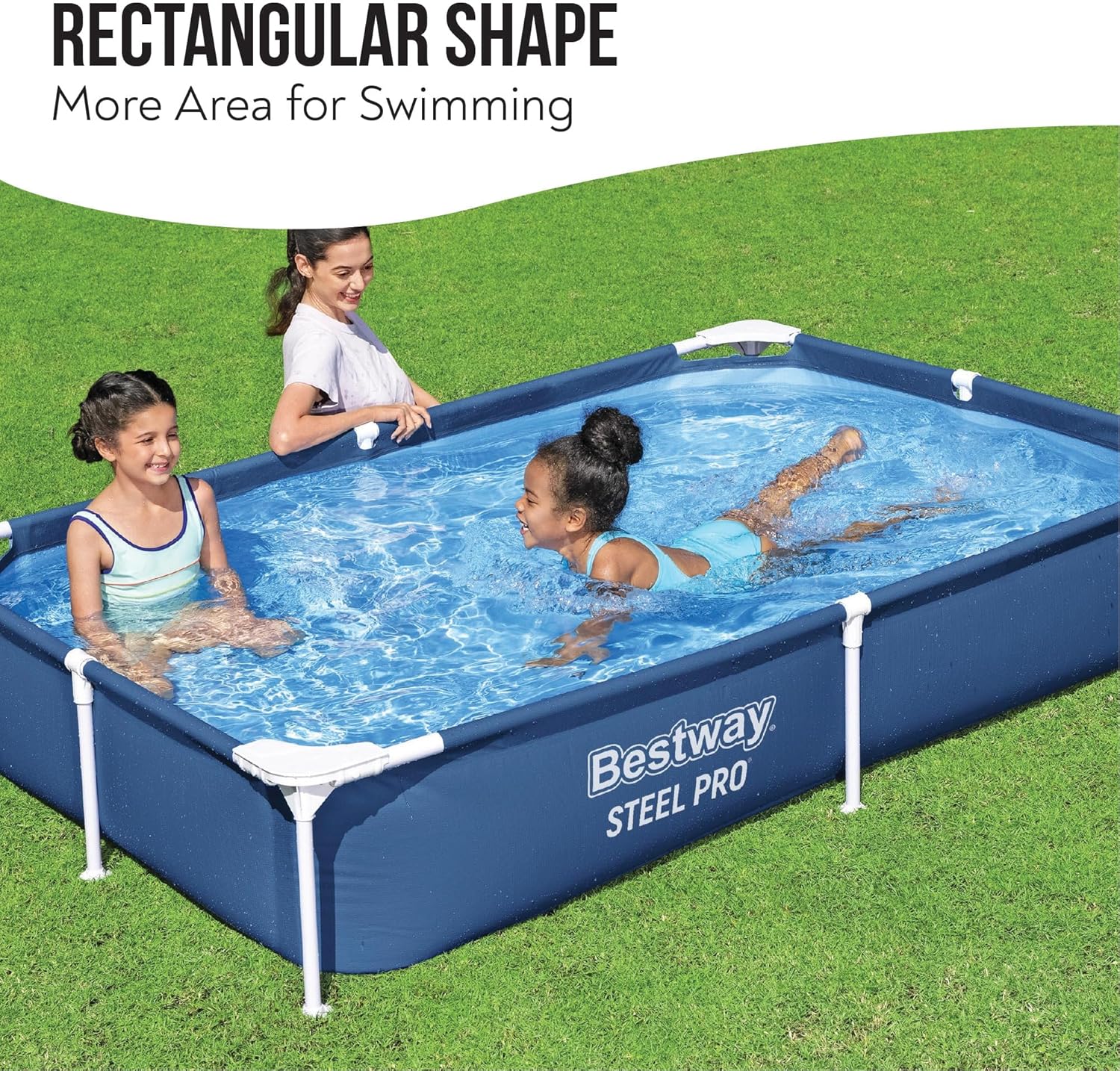 Piscine - modèle classique - 2,21m x 1,50m x 43cm - grande capacité 7'3