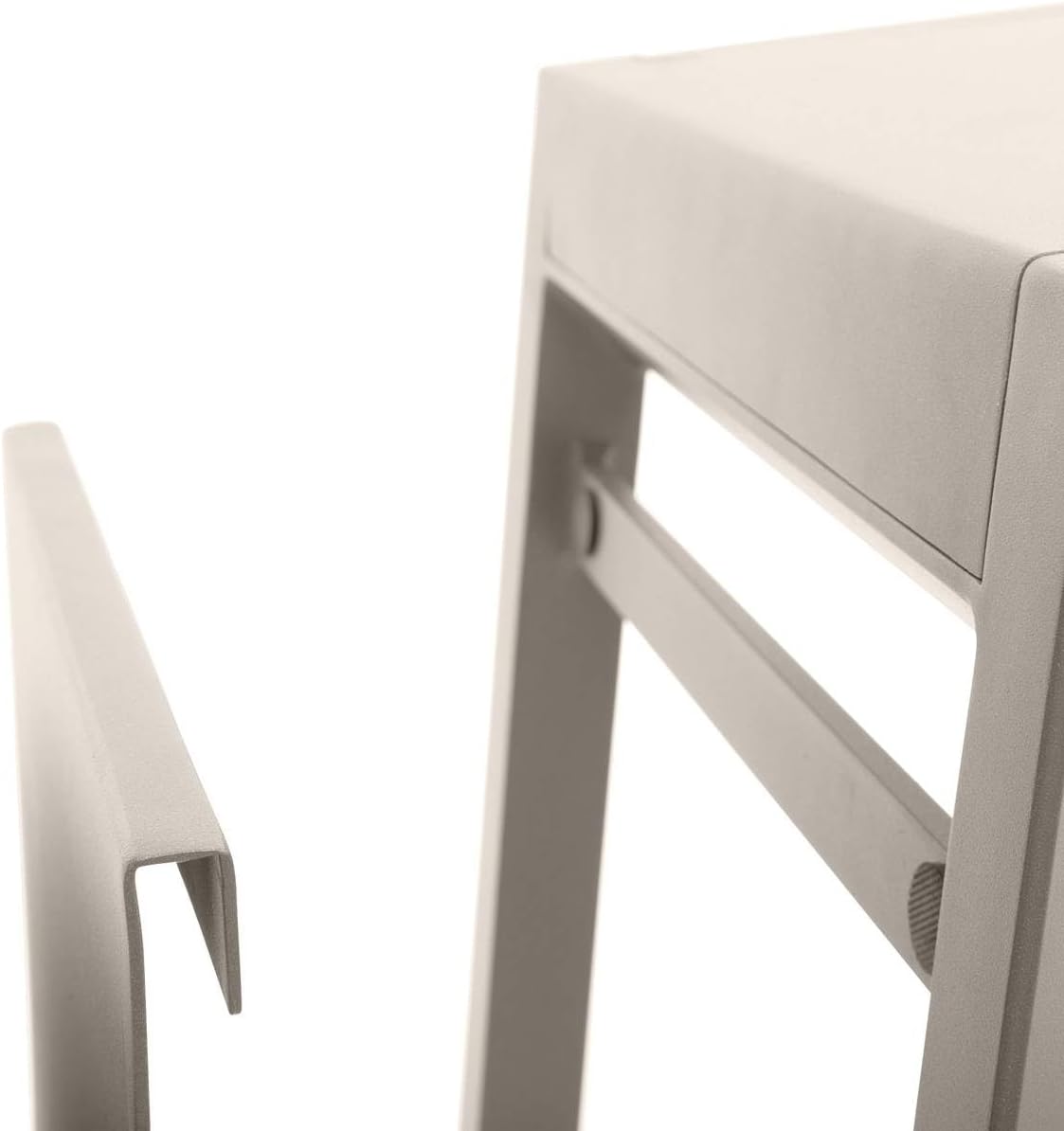 jardinite - Allure table de jardin carrée 55x45x55cm aluminium argile