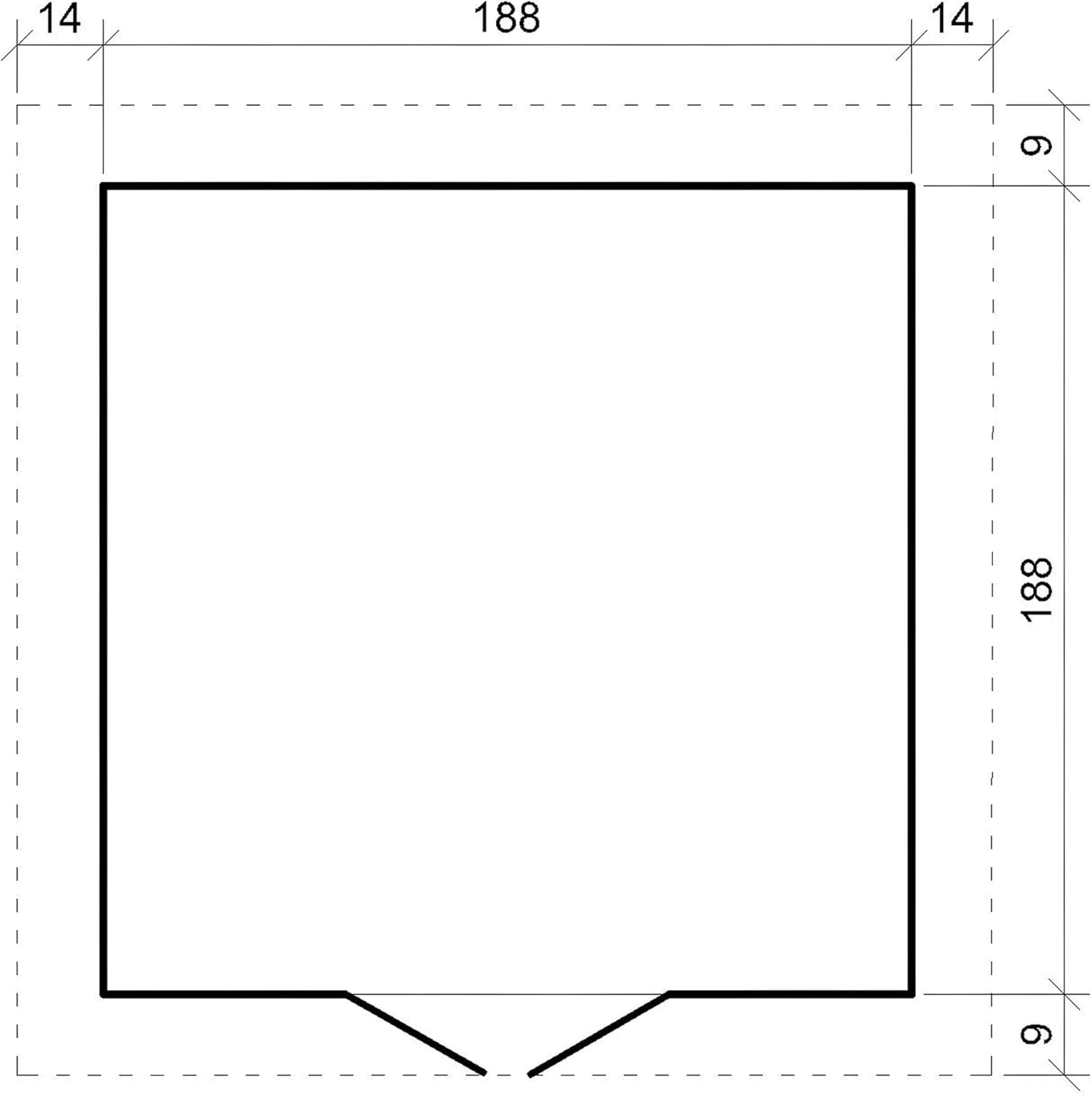 Abri de Jardin en Bois - Stockage extérieur I216xL206xH218 cm/ 3.53 m2 Petit abri à Outils, Local à vélos - Toit imperméable, fenêtres jardinite M343C