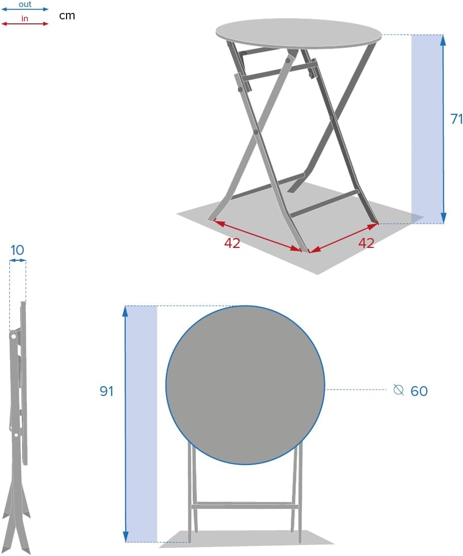 jardinite - Greensboro - Ø Ronde 2 places - acier Epoxy antirouille