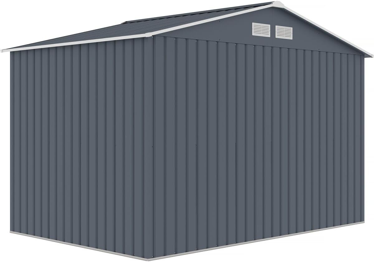 Abri de Jardin métal Vegas II - 5,29 m2 - Gris