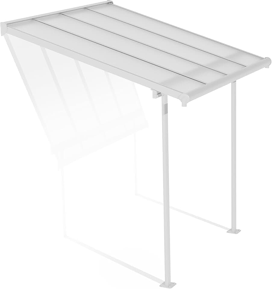 jardinite - Sierra - 5 m² - aluminium & polycarbonate, terrasse, blanc