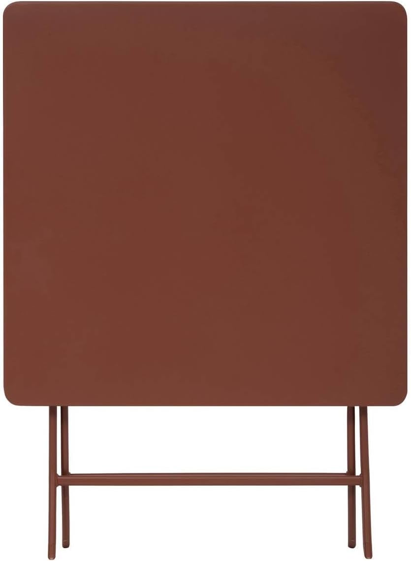 jardinite - Greensboro - 2 places 70x70cm - table pliante acier acajou