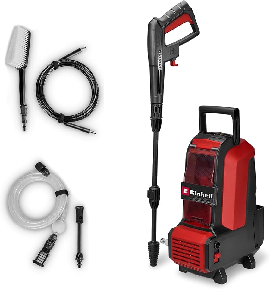 jardinite - Nettoyeur haute pression sans fil - 105 bar, 270 l/h, flexibles 4/5 m, accessoires - HYPRESSO 36/105