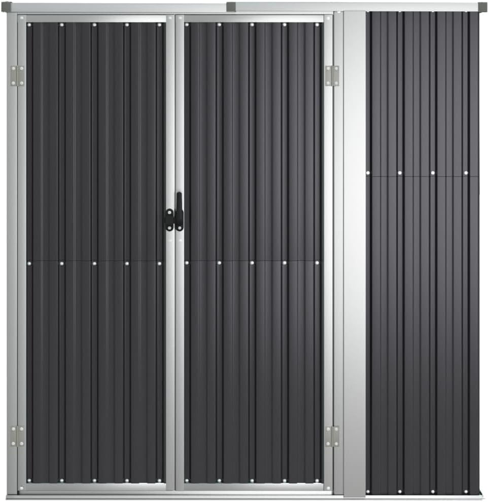 Abri à Outils de Jardin Anthracite 161x89x161cm Acier galvanisé, Maison & Jardin, Pelouses & Jardins, Vie en extérieur, Structures extérieures, Cabanes & abris de Jardin, Anthracite, (Poids 29.62KG)