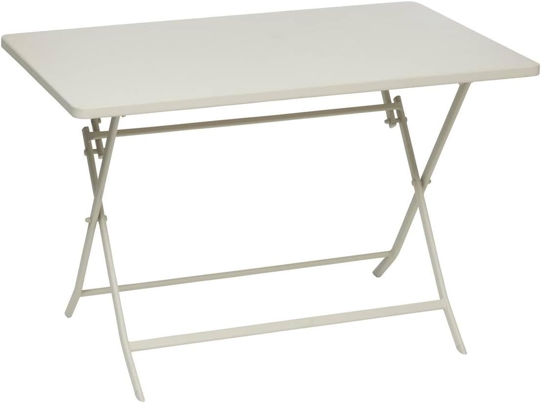 jardinite - Greensboro pliante rectangle 4 places - acier renforcé - 110x70 cm