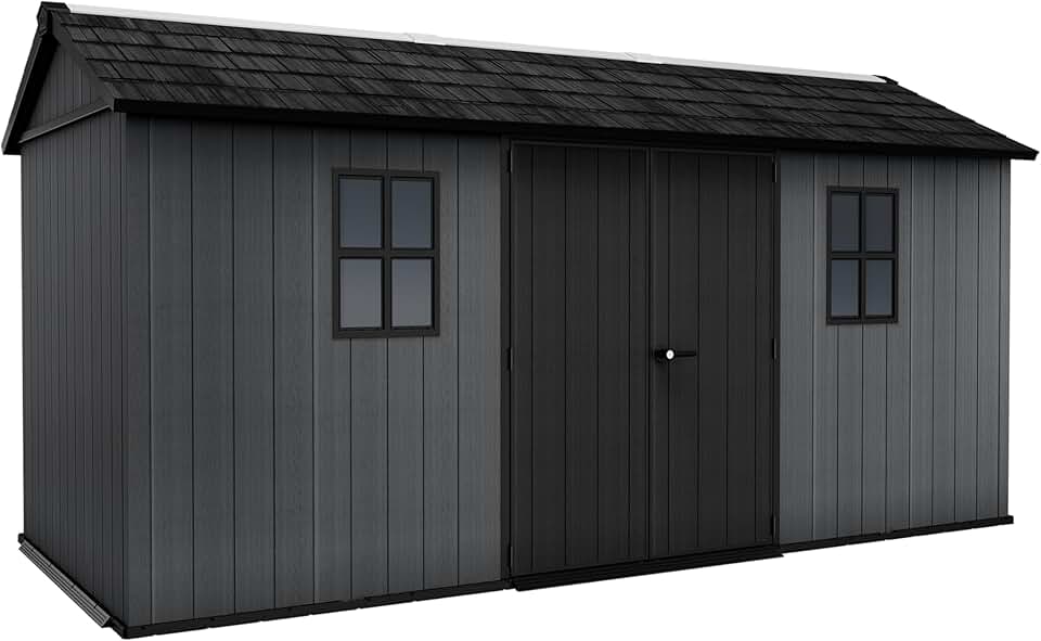 Abri de Jardin Newton Plus 1575-10 m² - Gris Aspect Bois - jardinite