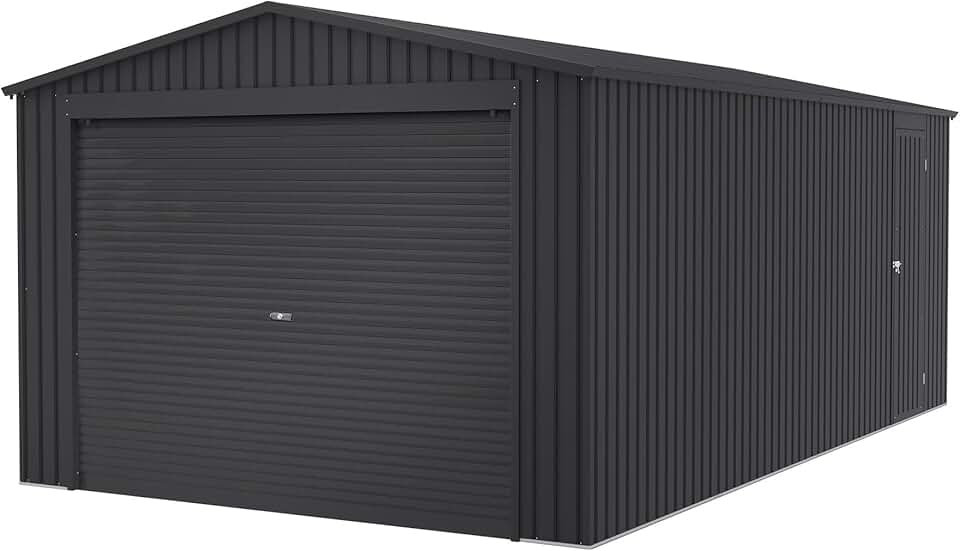 Jarama - Garage métal série extérieure - 576x338x243cm - grande porte enroulable, 19,52m²