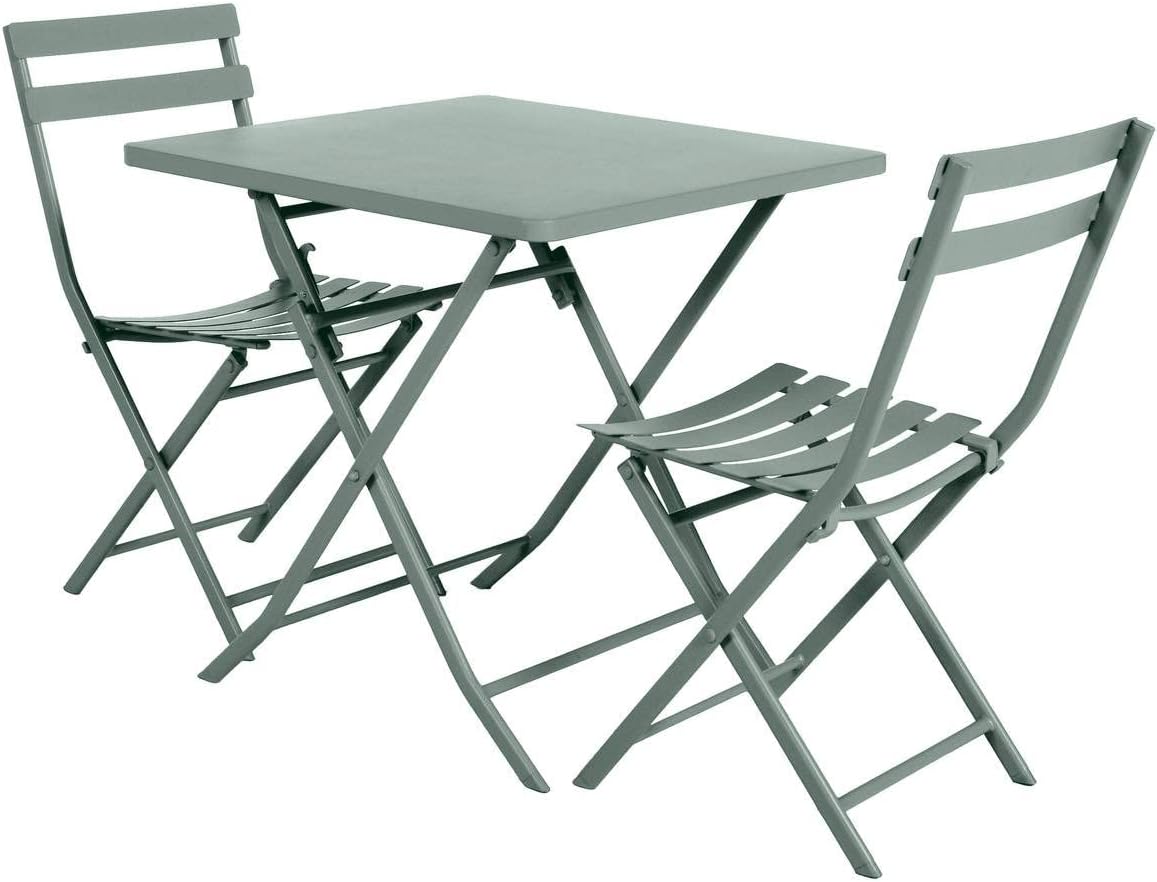 jardinite - Greensboro - 2 places - acier antirouille, pliant, vert olive