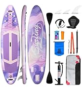 jardinite Paddle Gonflable Adulte 320/335cm, Planche de Stand up Paddle Gonflable 2 Personnes, Si...