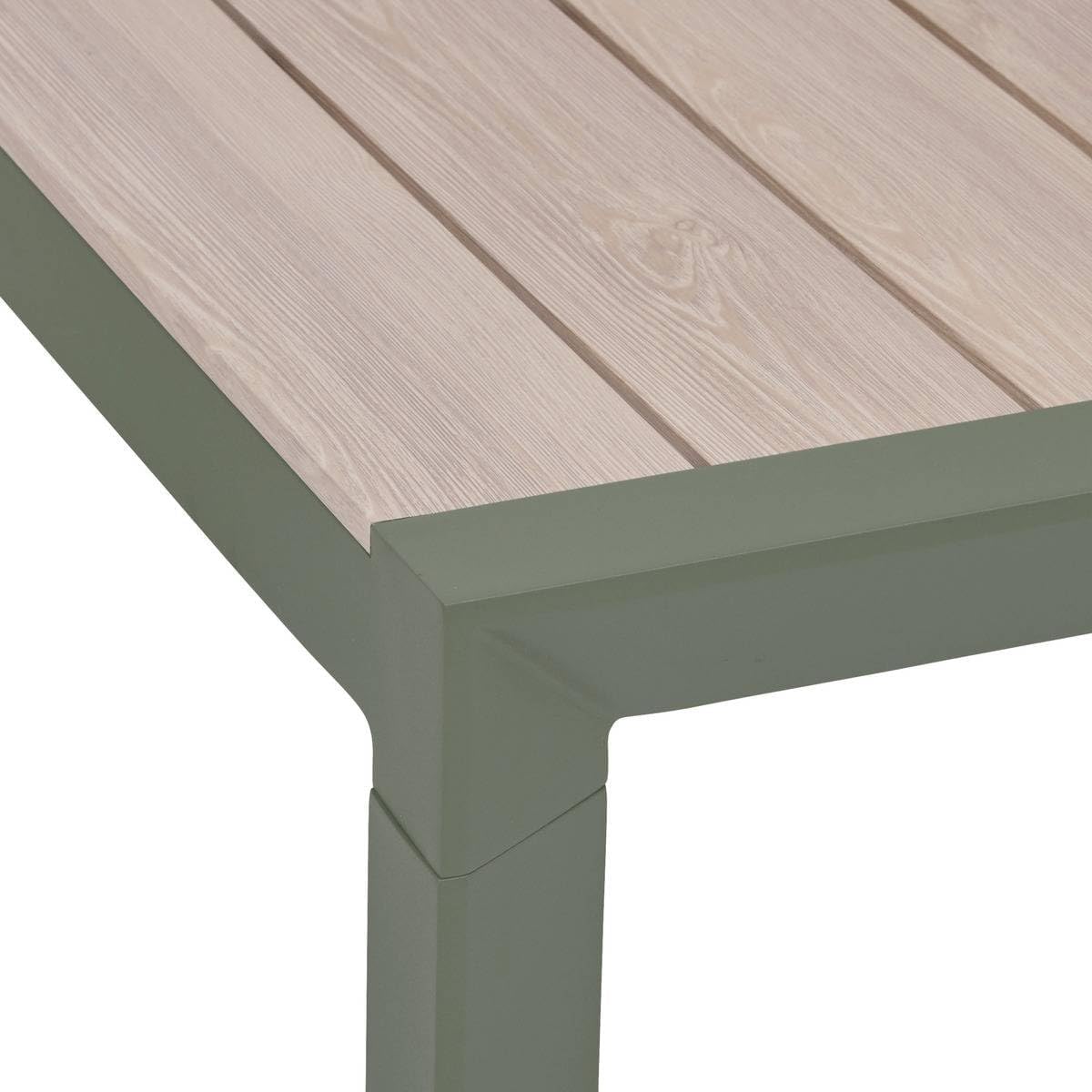 jardinite - Table Evasion 6 places - 180x90 cm - alu beige lin/laurier