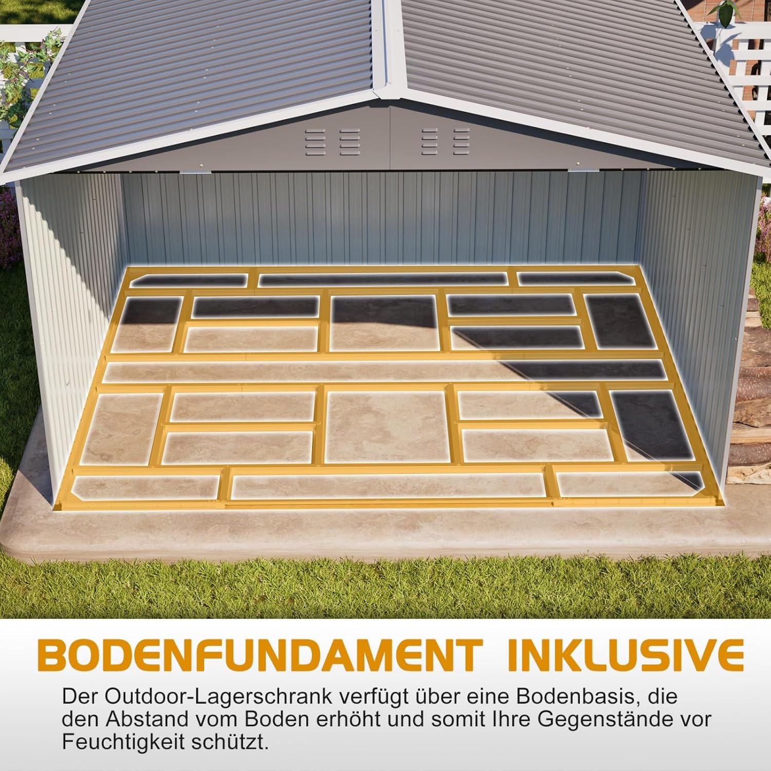 Abri de jardin - métal galvanisé 10x8 FT - spacieux, résistant intempéries, toit incliné