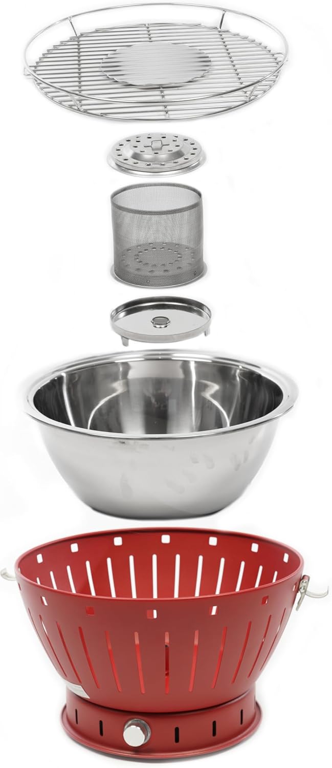 jardinite - Barbecue portable 35cm - charbon - sans fumée