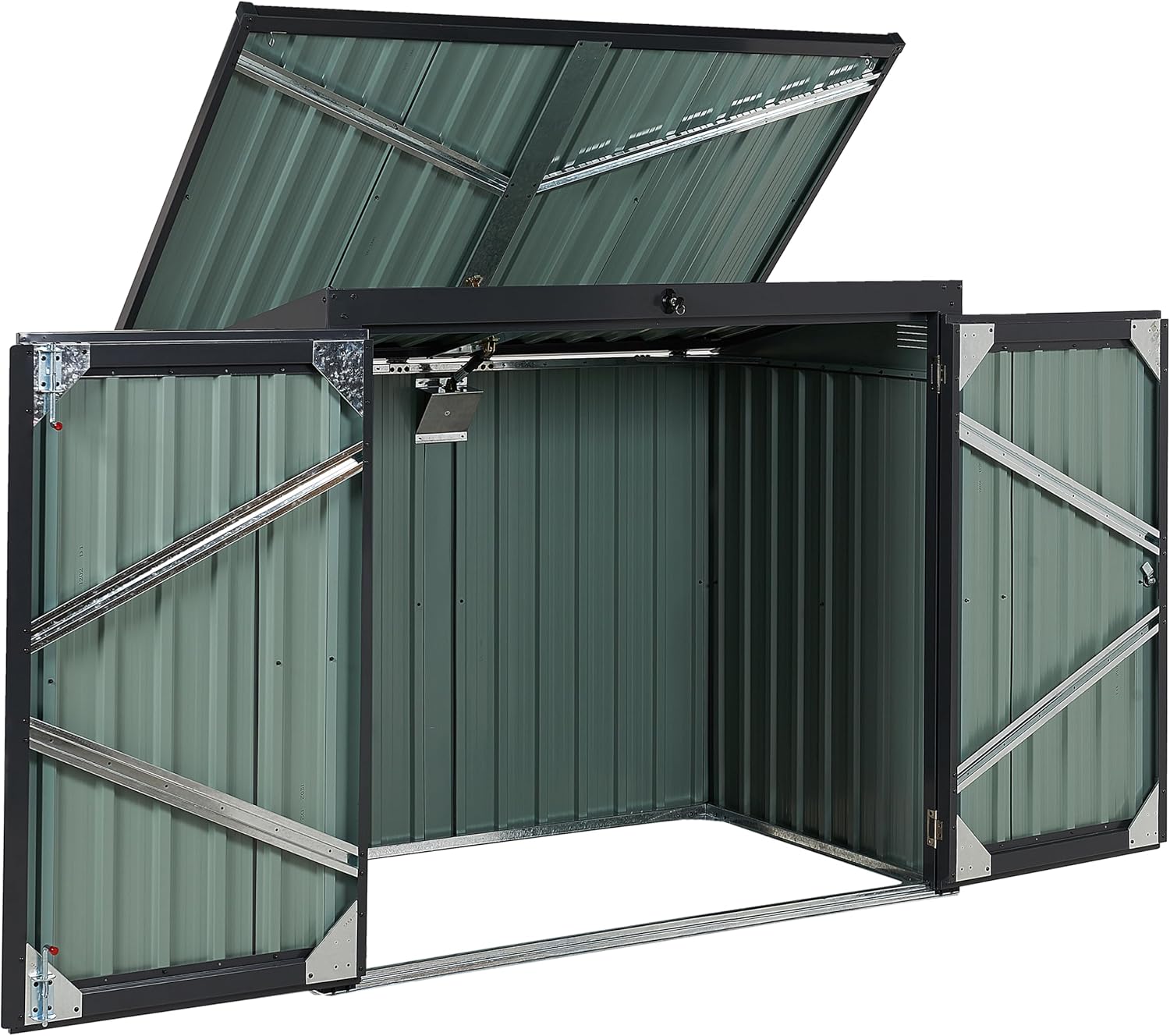 Abri de jardin acier galvanisé 158x134 cm, étanche et inoxydable Moena