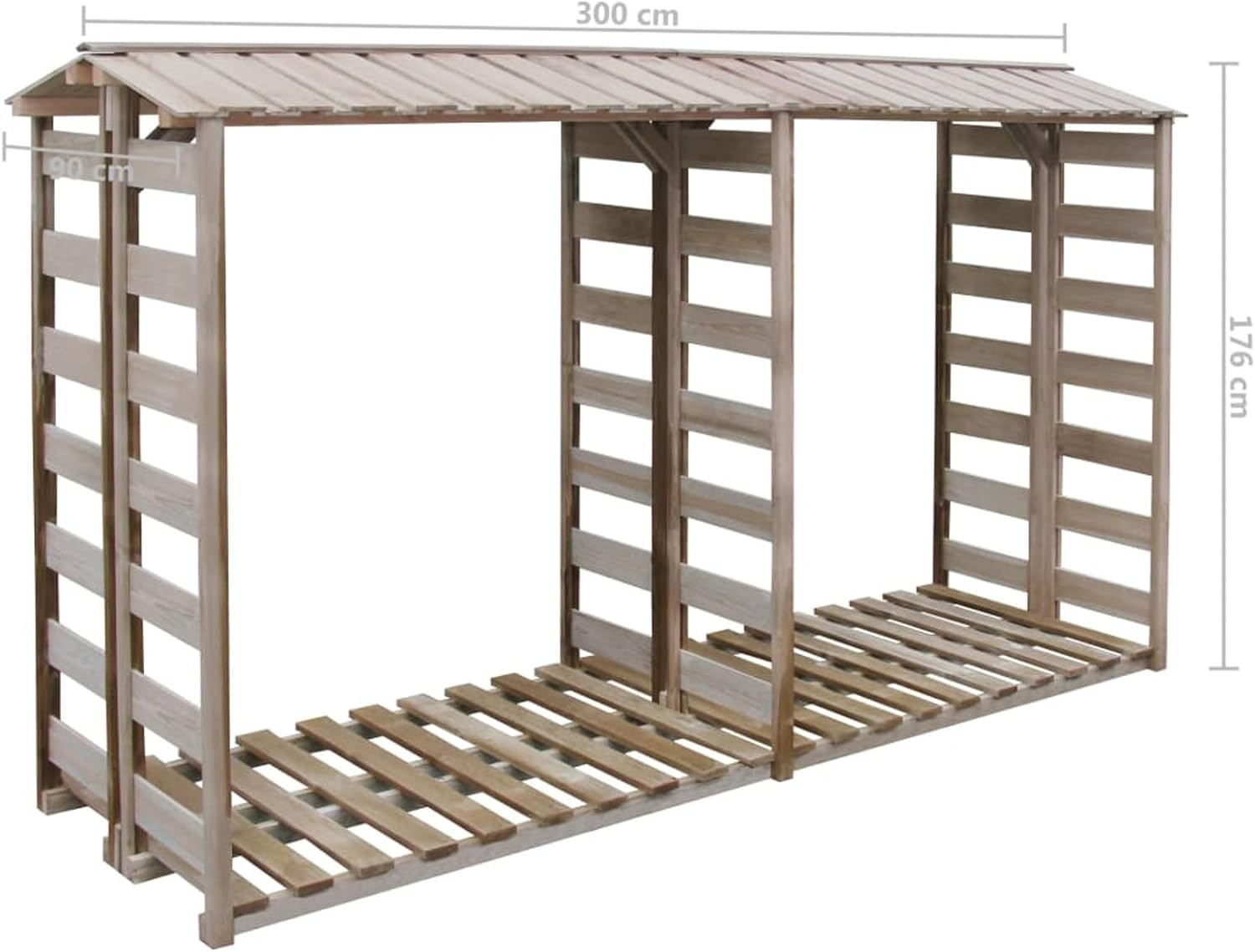 Abri de jardin - bois de pin imprégné - 300x90x176 cm - robuste