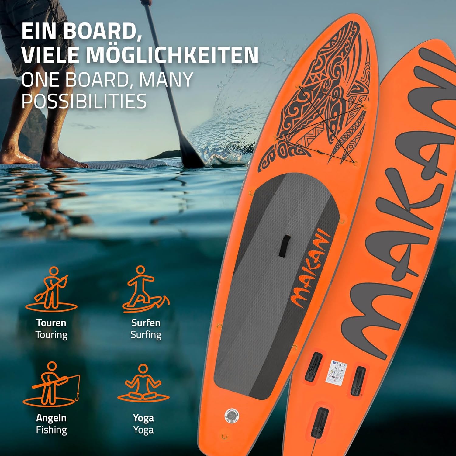 jardinite - Stand Up Paddle Série - 305/308/320/380 cm - PVC, 120/150 kg, ép. 10/15 cm