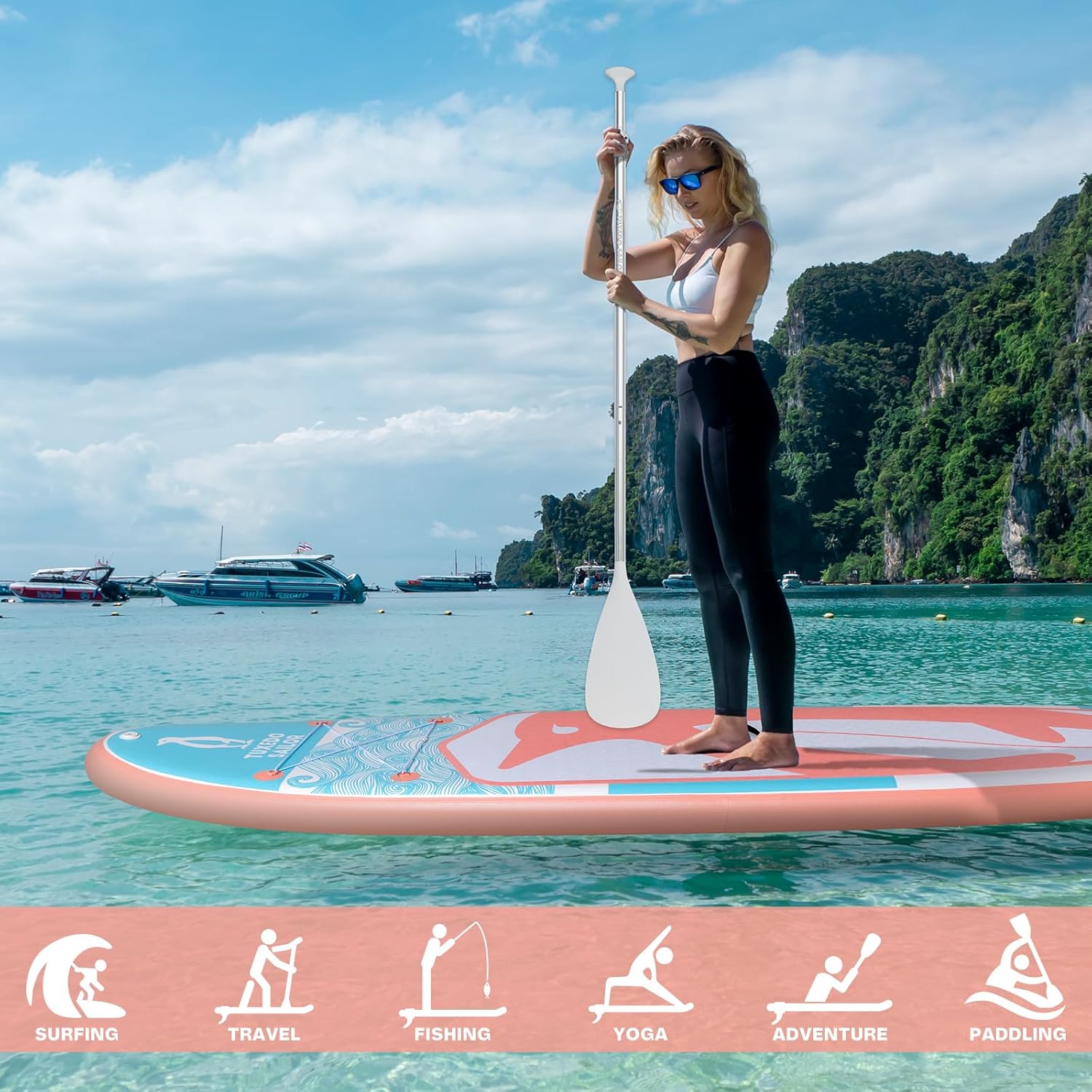 jardinite - Paddle Gonflable Adulte - SUP 320 cm - avec accessoires complets